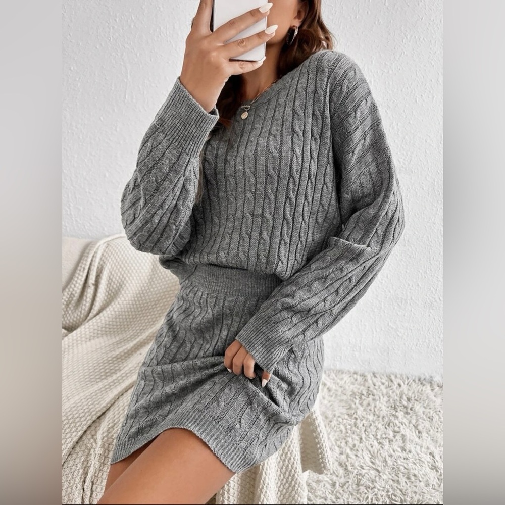 Two pieces grey set